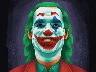 Joker art comics dc dccomics digital illustration joaquin joker painting phoenix portrait procreate