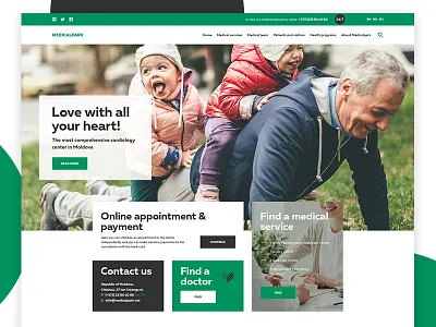 Medicalpark clinic design health hospital medicine responsive trends ui web website