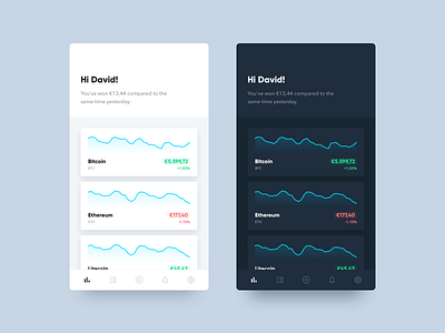 Crypto wallet app bitcoin charts crypto dark dashboard graphics interface list mobile sketch wallet