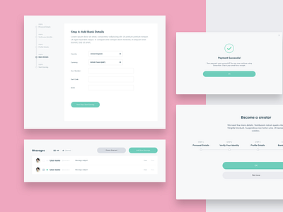 SF Various Screens app cards clean dashbaord interface social ui ux web web app