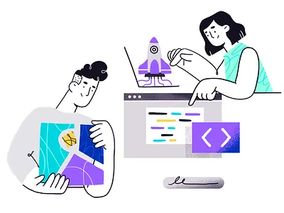 Analizing more data character code data design flat game graph illustration product team ui ux wireframe