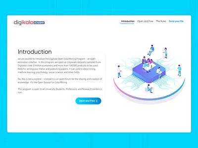 Innovation System design digikala illustration innovation landing landing page ui web design