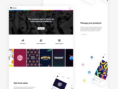 Festicket Partners branding iconography illustration landing page mobile ui web whitespace