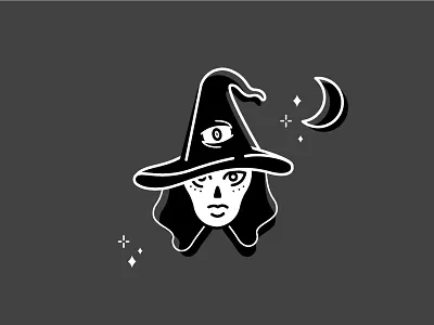 Today I Feel - 30 min challenge 30 minute challenge challenge eye halloween line moon stars thirdeye witch witchcraft