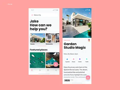 Booking app app booked dribbbleshot home house interface ios mobile nature travel ui ux