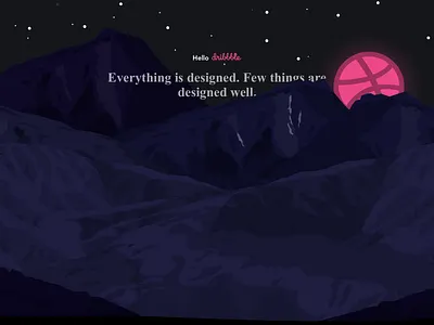 Hello Dribbble design illustration ui vector web website