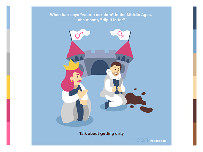 Illustration for a condom brand 2d illustration character condom flat flat design illustration middle age scene