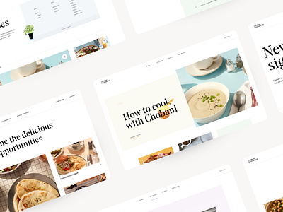 Chobani Foodservice - Website app card cards colors cooking footer homepage illustration illustrations landing landing page page serif shadows typography ui ux web webapp website