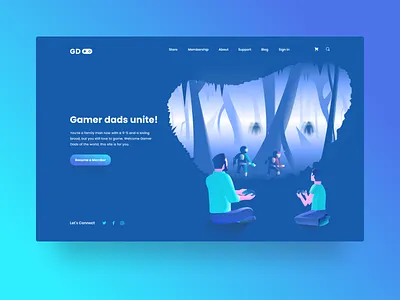 Gamer dads unite! branding dad gaming illustration ui userexperiance userinterface ux