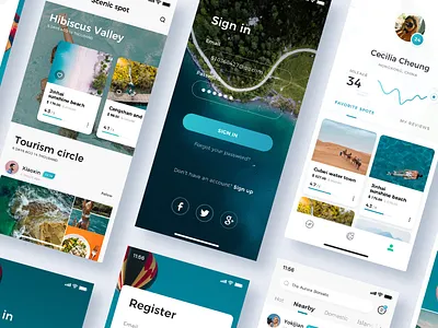 Go on a journey app interface、app ui