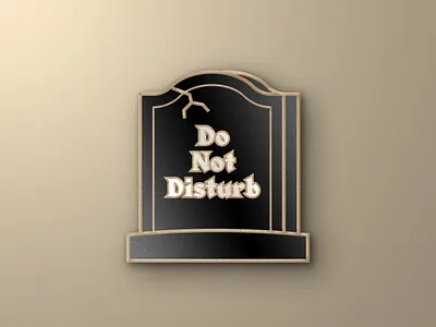 Do Not Disturb bage dead death do not disturb eerie enamel gravestone graveyard halloween pin spooky tombstone