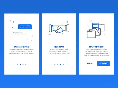 Onboarding financial icon mobile onboarding ui ux