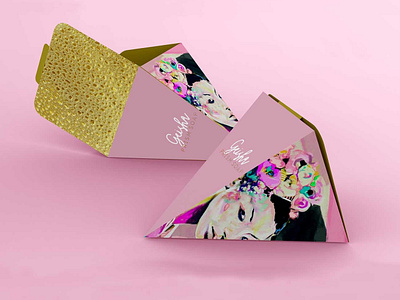 Geisha Prism Soap Packaging + Branding abstract animation beauty branding concept art cosmetic design drawing fashion icon illustration letterpress logo minimal modern packaging pink ui ux vector