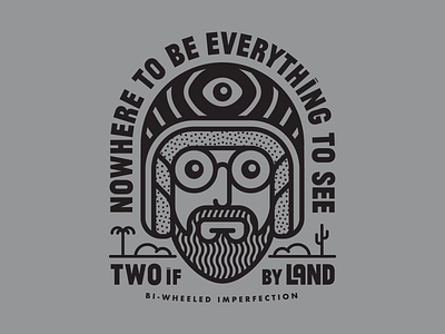 Nowhere to be adventure desert illustration minimal motorcycle mysticism shirt travel typography wanderlust