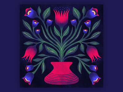 Vase floral floral design floral illustration flower flower illustration illustration plant symmetrical symmetry texture