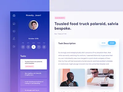 CRM Dashboard Exploration app cards dashboard desktop email gradient graph home icons inbox modern task ui