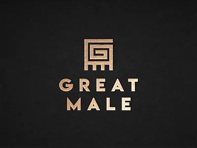 Great Male - Logo Design adinkra africa african bold gm gold icon logo male man masculine tribal