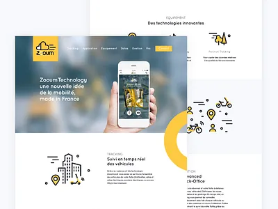 Landing Page - Mobility App illustration landing page mobility webdesign