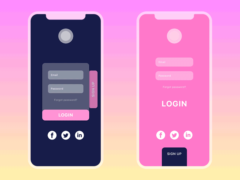 Login Screen animations animation animationgif gif interaction transition ui uidesign ux
