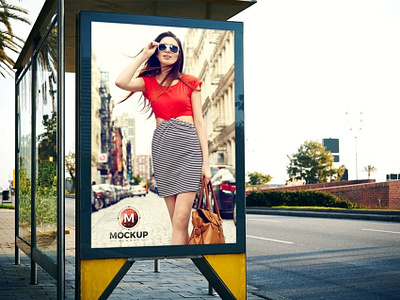 Outdoor Bus Stop Billboard Mockup Free For Advertisement add mockup advertisement mockup billboard mockup bus stop billboard mockup flyer free free mockup mockup mockup design ui us web design