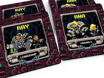 POWERUP Tarot board game illustration pixelart powerup