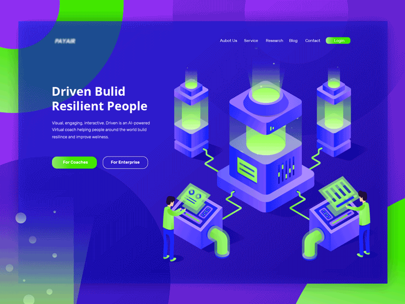 Creative Laboratory Header Concept animation creative dashboard gif illustration isometric laboratory landing page site ui ui ux website