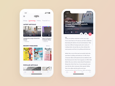 Daily UI Challenge #035 - Blog Post app blog daily ui challange ios mobile post read ui ux
