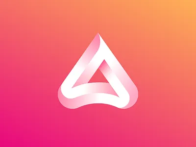 A + triangle mark a colors design geometry icon ios logo mark minimalism triangle