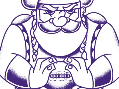 Vikings character design illustration minnesota stippling viking