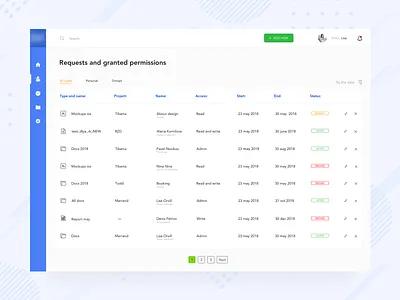 Dashboard file sharing access add bussiness clean crm dashboard desktop file file sharing form minimal permission request task ui uidesign ux web