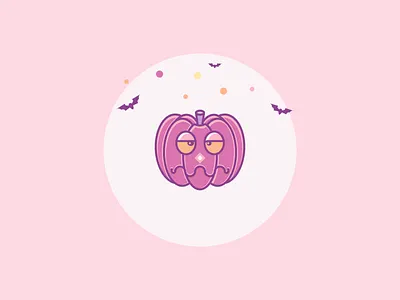 Bored Pumpkin Halloween autumn halloween halloween design icons illustration pumpkin