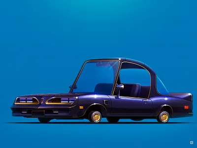 Pontiac Firebird "Smokey And The Bandit" 2d 2d art art car design icon illustration legendary movie pontiac servin style wheels