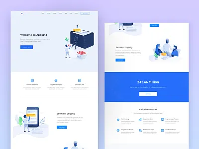 Appland App Software Saas Startup Showcase Theme Landing Page design illustration landing landing page landing page design themeforest ui ui design uiux ux ux design web design website design