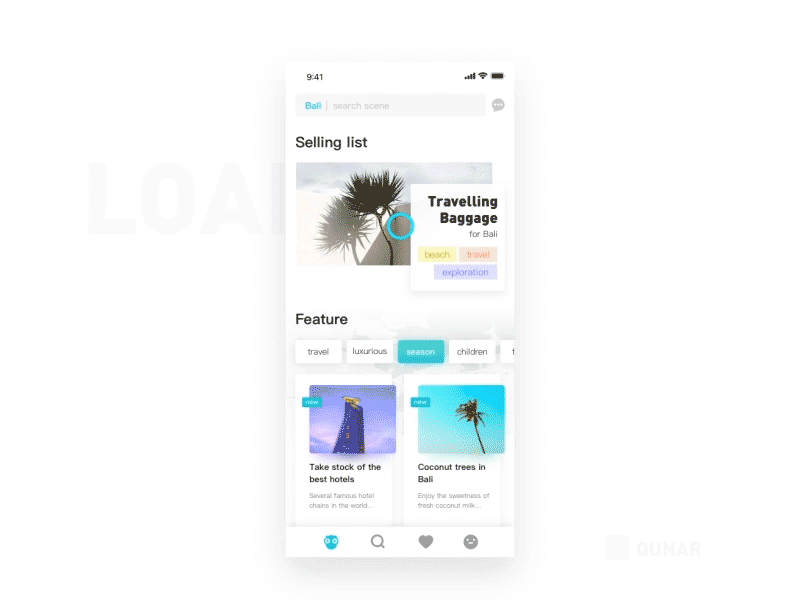 list Loading interface ios motion ui