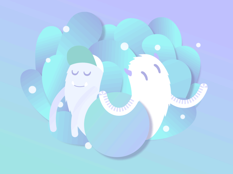 Funny monsters party 2d aftereffects animation colors cute funny gif loop monsters motiongraphics