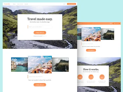 Daily UI #003 - Landing Page dailyui dailyui 003 dailyui challenge digital design landing page landing page design travel ui deisgn uidesign uipractice uiux vacation