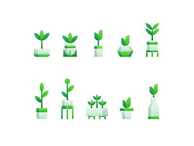 Desktop Plants 🌿 1 design desktop flat freebies icon illustration office simple vector