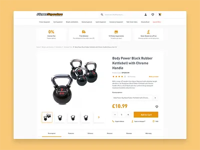 Fitness Superstore Product Page buy clean ecommerce fit fitness gallery price product product page shop training web web shop webshop white