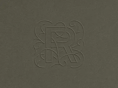 R.I.P. fancy monogram r vines