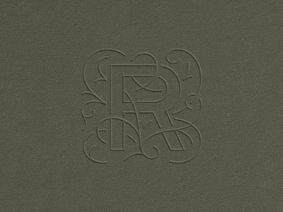 R.I.P. fancy monogram r vines
