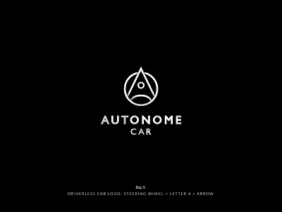 Daily Logo Challenge Day 5! Driverless Car Logo arrow autonome branding brandingagency car contest dailylogo dailylogochallenge day5 driverless illustrator lettera logodesign logodesigner logoideas logoinspire steering wheel