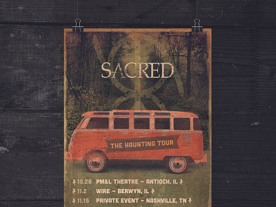 Sacred Poster bus poster tour poster