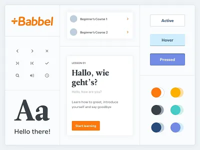 Babbel Design System design system guidelines language learning styleguide ui