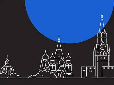 Devim/Corporate website/Illustration city devim fintech illustration line art moscow saint petersburg