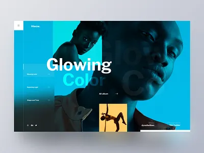 Glowing Color blue design illustration photography ui user experience user interface ux web