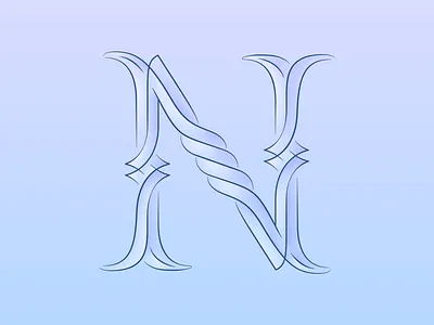 N – 36 Days Of Type apple pencil charcter custom lettering design hand lettering ipad pro letter letterform letterforms lettering lettering art lettering design n procreate roman type type type design typogaphy typophile vector