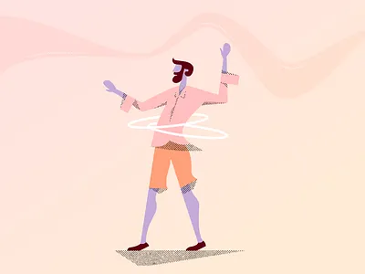 Loop character character art character concept characterdesign circle color design flat gradient illustration loop texture vector
