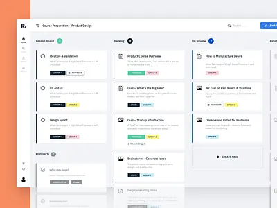 Progress Board Interface for Education Platform app design business clean dashboard design e learning education informational graphic interaction interface learning mobile product study todo app todoist ui university ux web