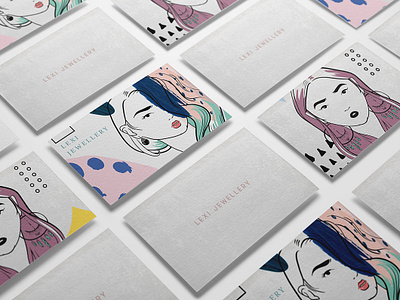 Luxury Jewellery Branding Identity abstract beauty blue branding business card concept art cosmetic fashion gold icon illustration jewellery letterpress logo minimal modern packaging pink typography vector