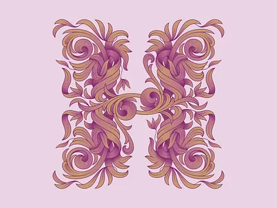 H – 36 Days Of Type apple pencil charcter custom lettering engraving h hand lettering ipad pro letter letterform letterforms lettering lettering art lettering design procreate procreate app type type design typogaphy typophile vector